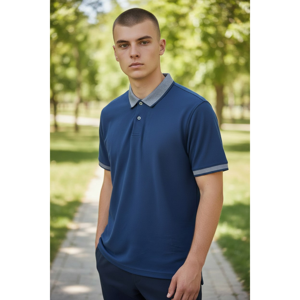 Sonoma Goods for Life SS Men's Polo Shirt Color: Navy Blue Size: Large